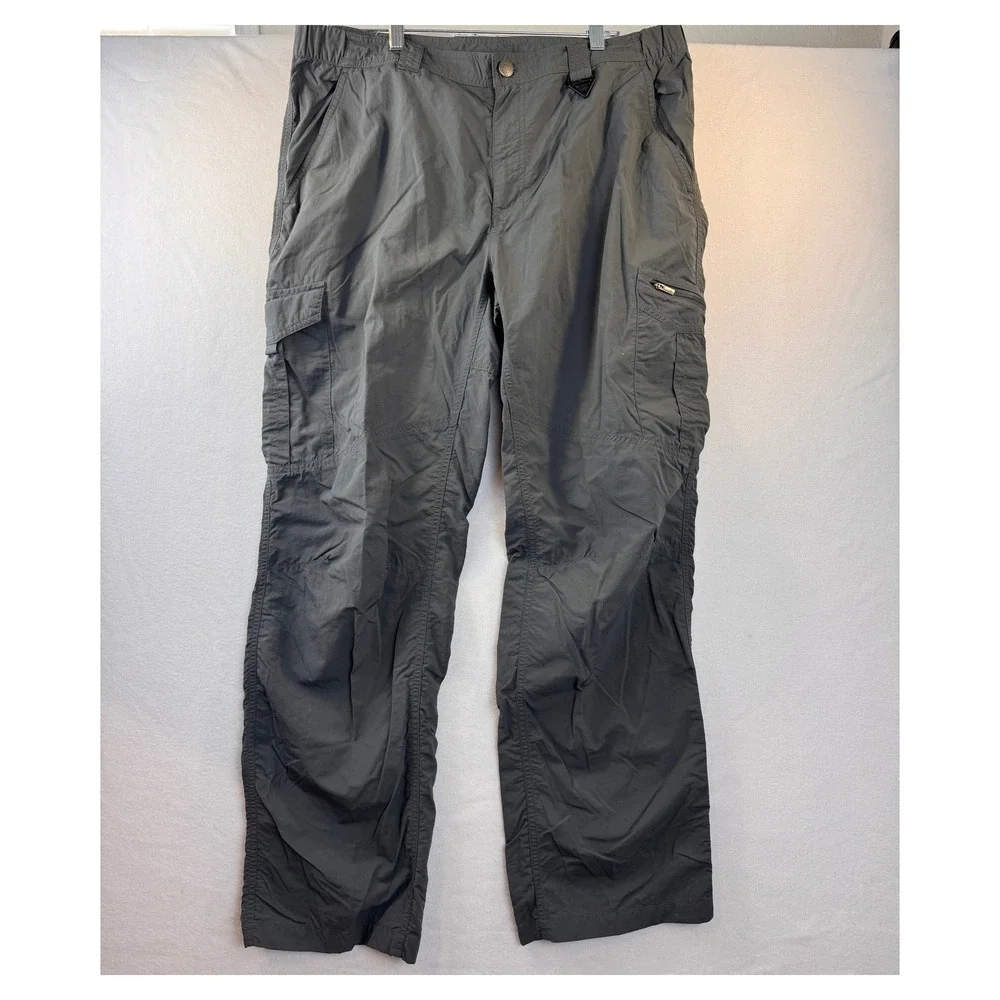 Columbia Omni-Shade Mens 38x32 Gray Cargo Hiking Pants Outdoor Utility